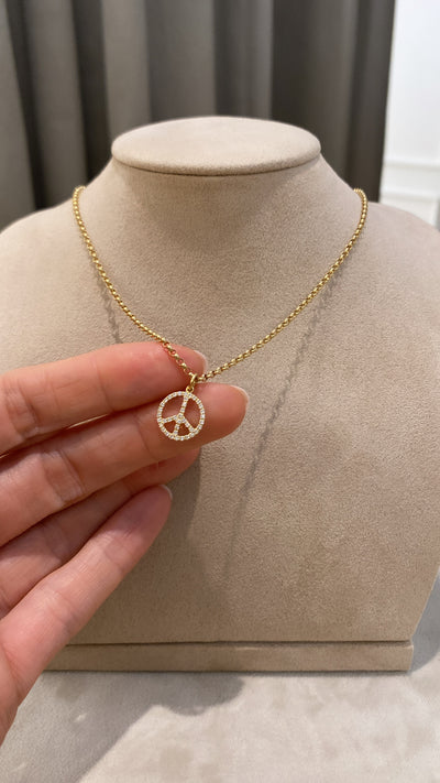 Love and Peace Diamond Charm