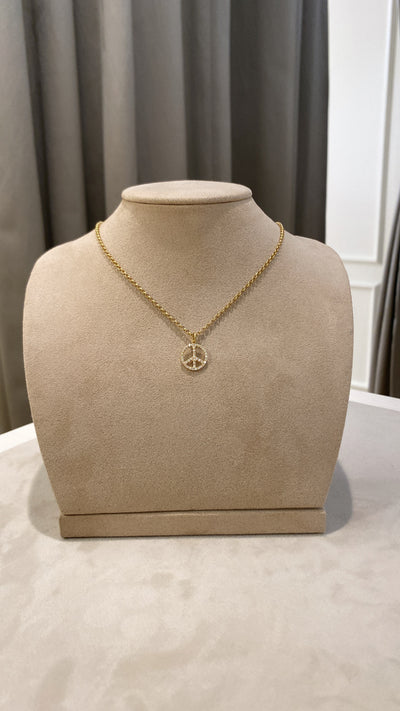 Love and Peace Diamond Charm