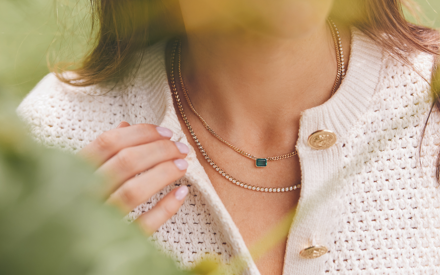 RIVIERA Bezel Set Diamant Tennis Halskette graduated