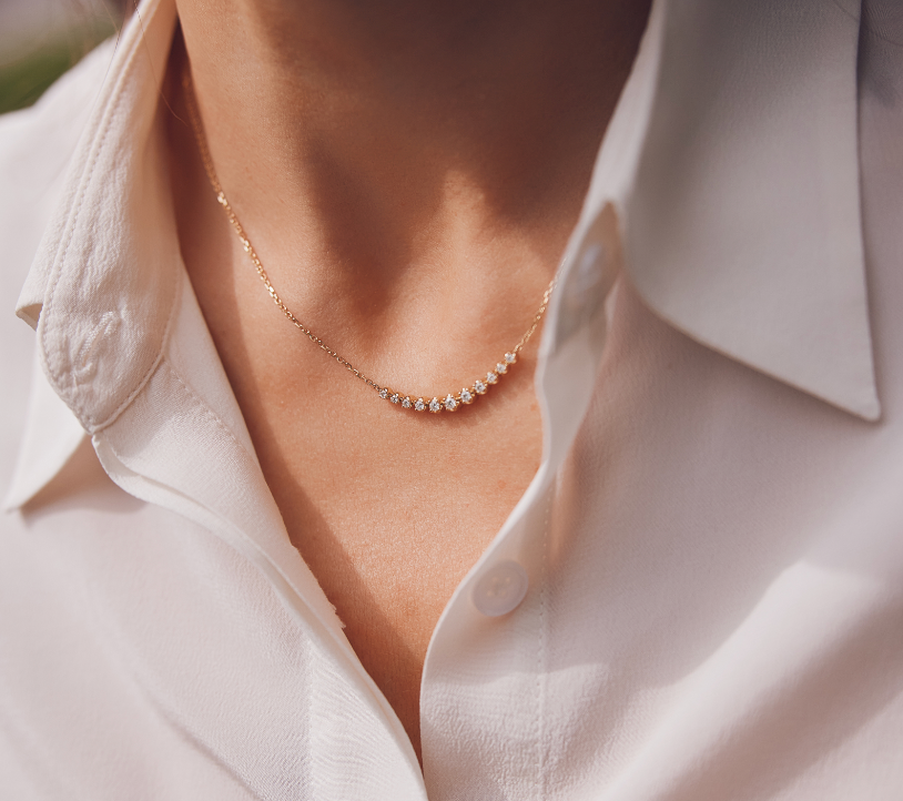 Stellar Cascade Diamond Necklace