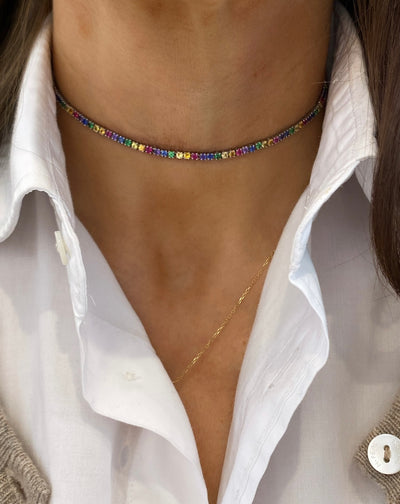 Rainbow Tennis Choker