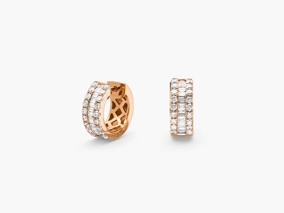 CHELSEA Baguette Diamant Kreolen