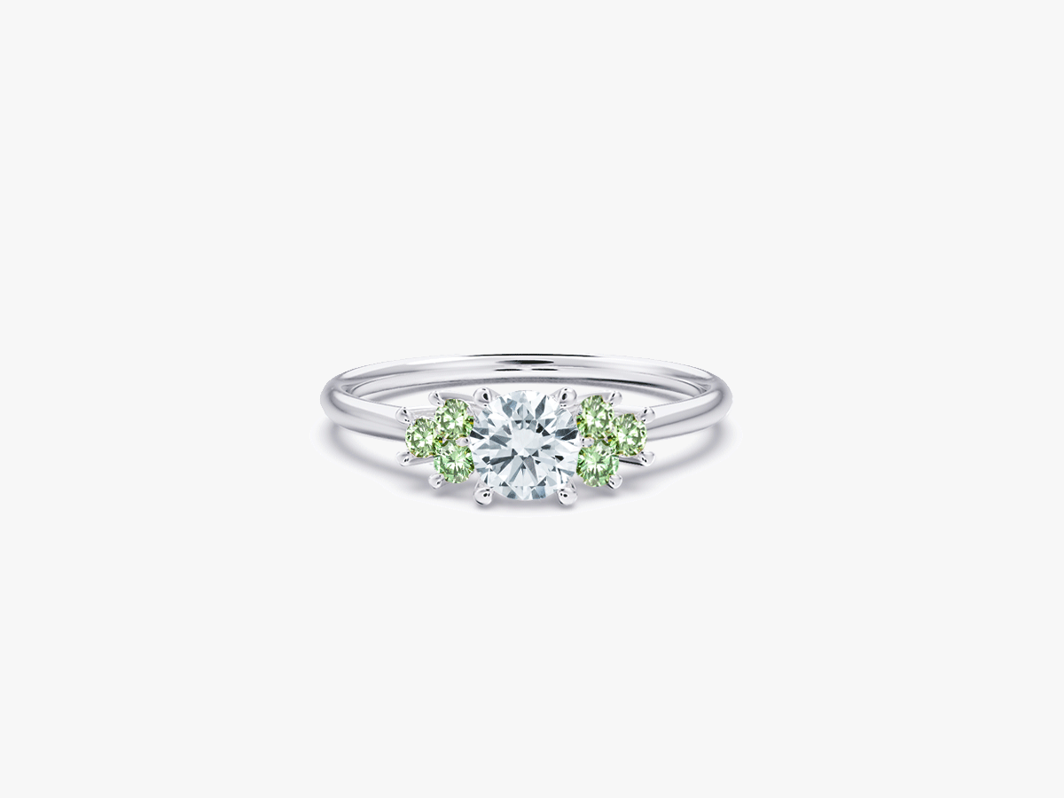 CINDERELLA Verlobungsring - Fancy Green