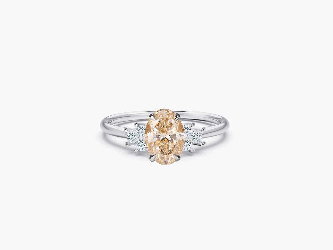 CINDERELLA Verlobungsring - Oval Champagne Diamant