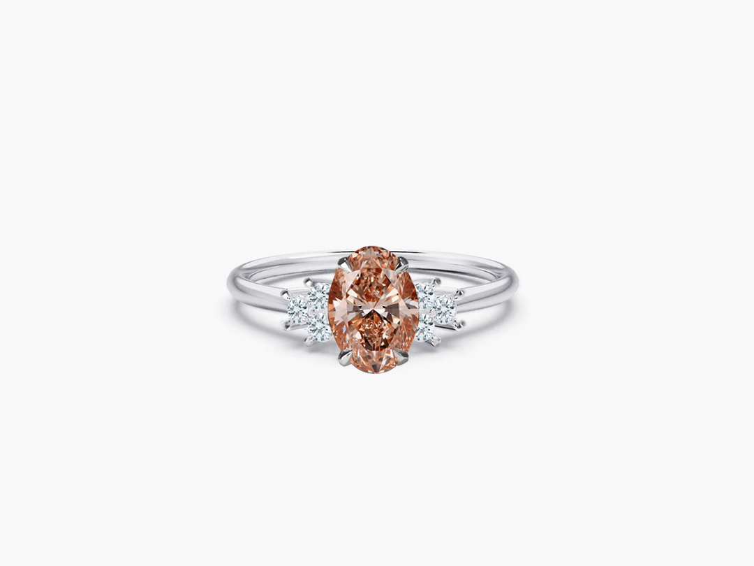 CINDERELLA Verlobungsring - Oval Cognac Diamant