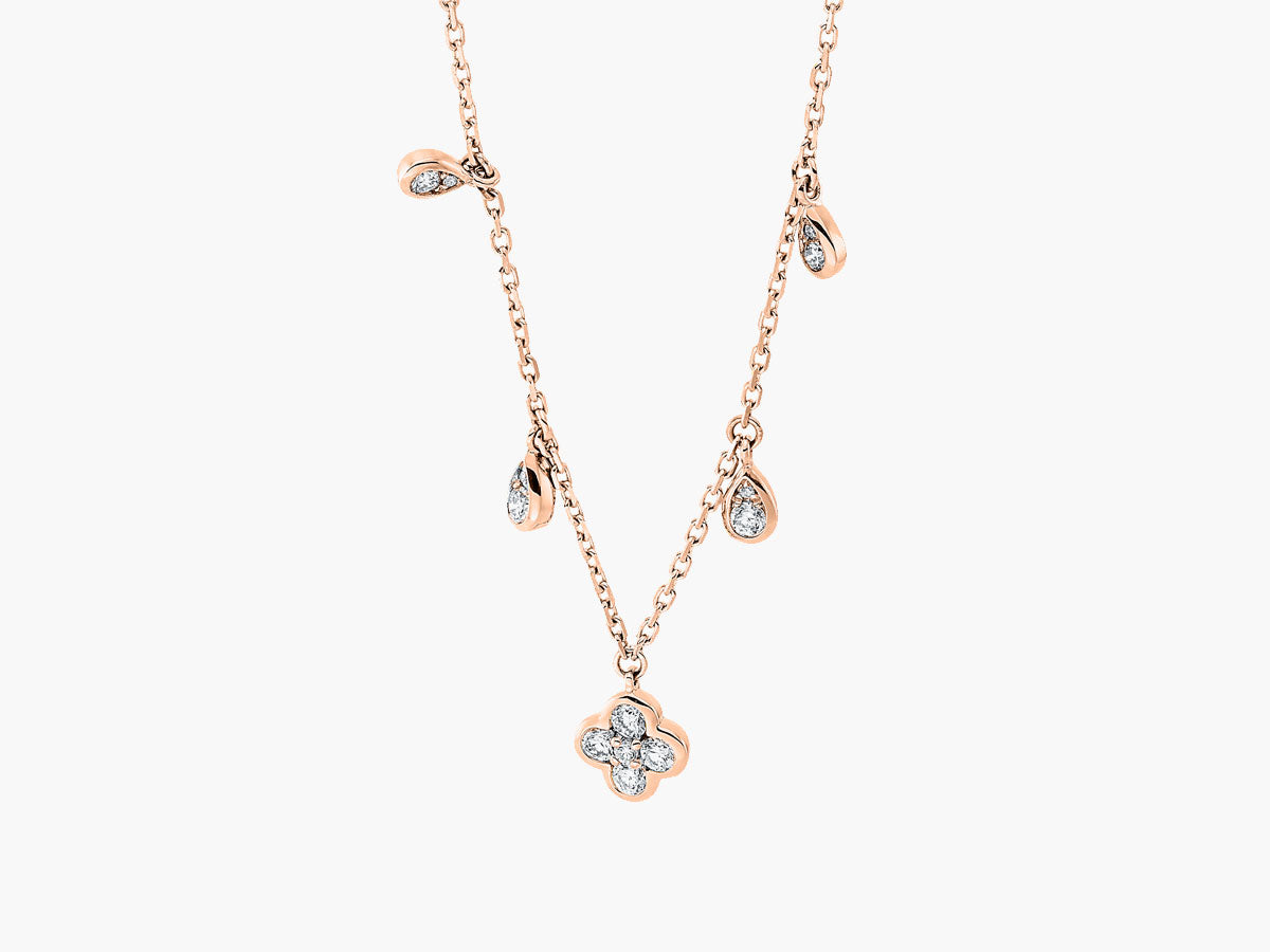 CLOVER DROPLET Diamant Halskette