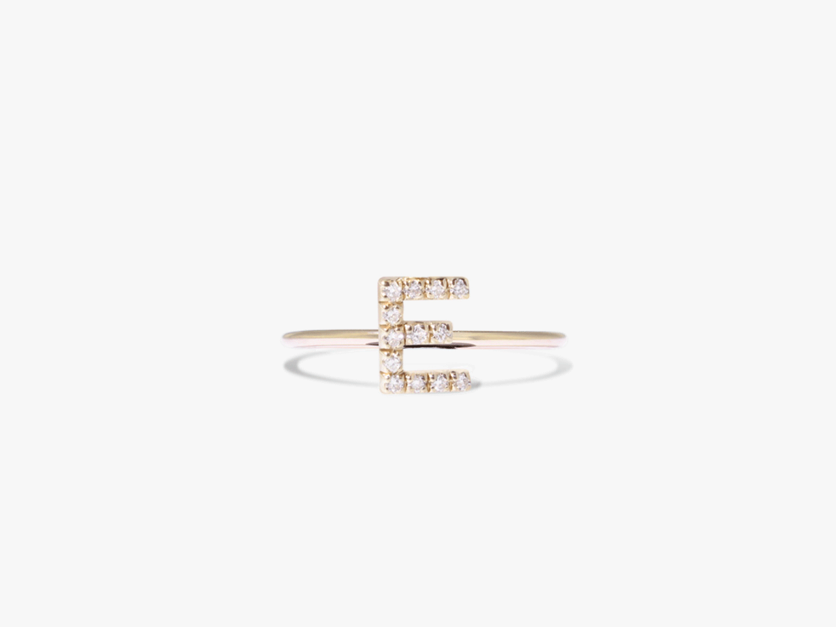 BAGUE DIAMANT LETTRES