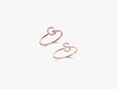 BAGUE DIAMANT LETTRES