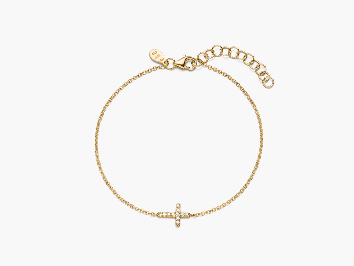 Double-sided Diamant Kreuz Armkette