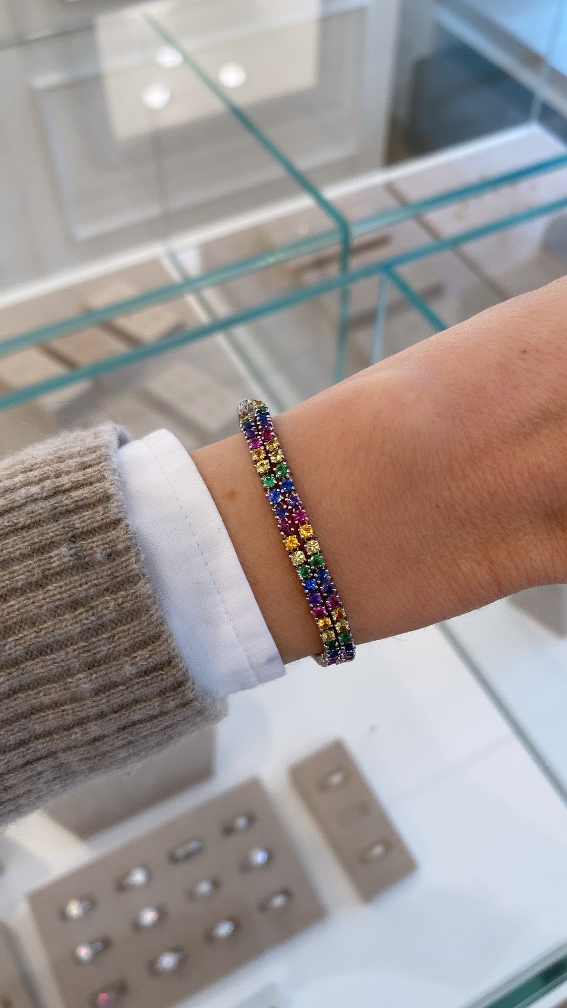 Rainbow Tennis Choker