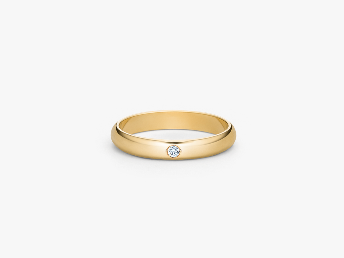 Ehering HERITAGE einzelner Diamant - 3 mm