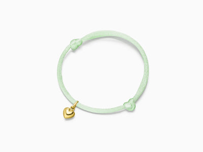 Herz Anhänger am Seidenarmband