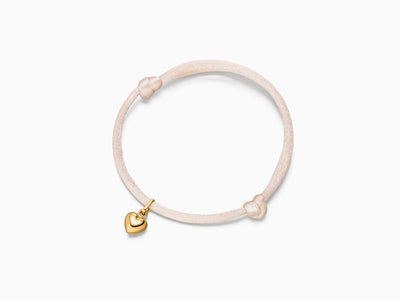 Herz Anhänger am Seidenarmband