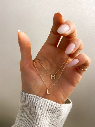 DIAMOND LETTERS necklace