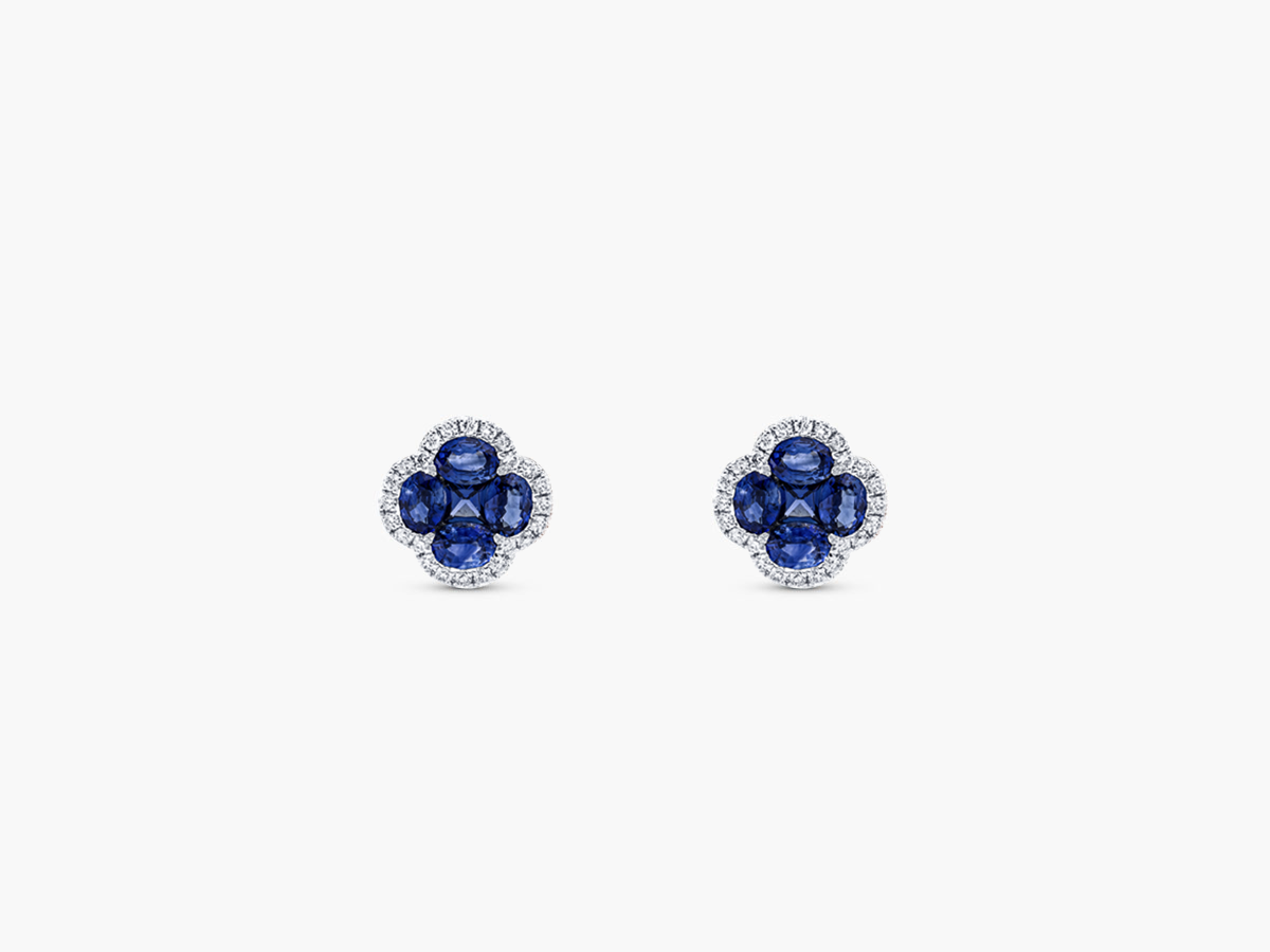 "LEGACY OF ELEGANCE" Ohrstecker Classic – blaue Saphire