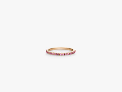 Light Eternity Pinky Ring - pinke Saphire