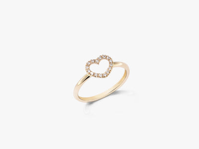 DIAMANT HERZ RING - OPEN HEART