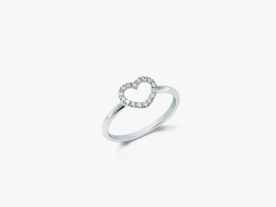 DIAMANT HERZ RING - OPEN HEART