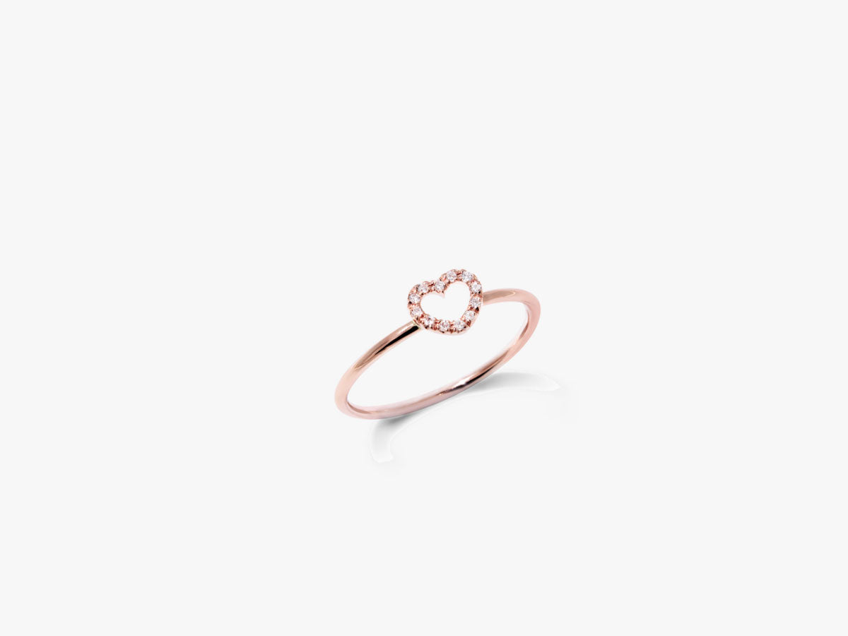 DIAMANT HERZ RING - OPEN HEART