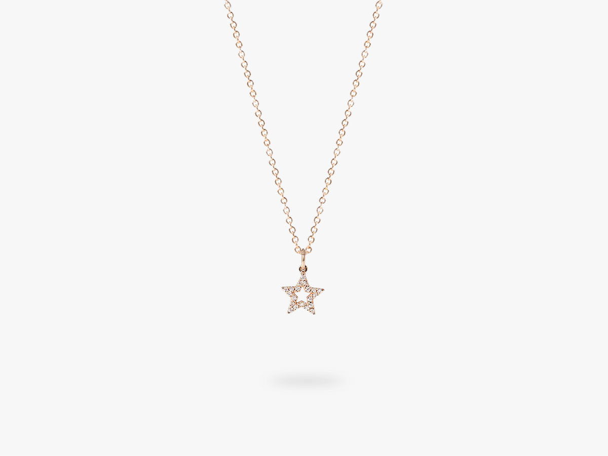Open Star Diamond Necklace