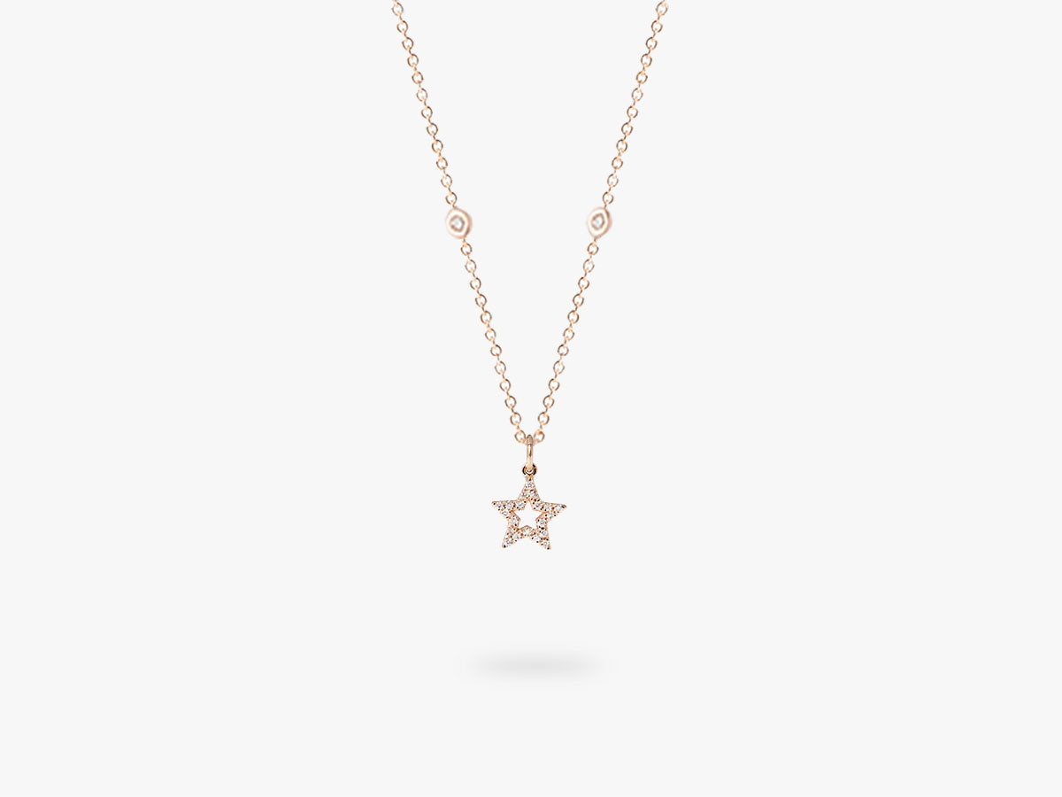 Open Star Diamond Necklace