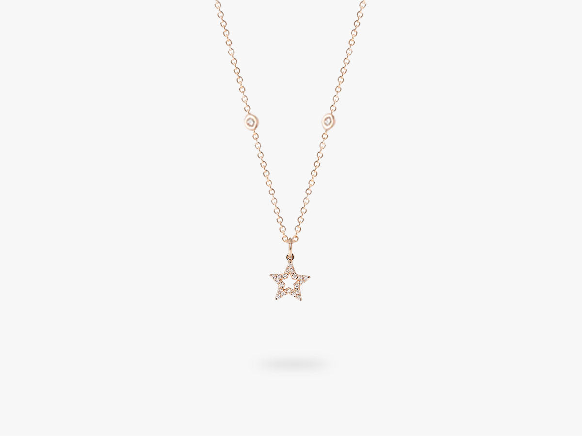 Open Star Diamant Halskette