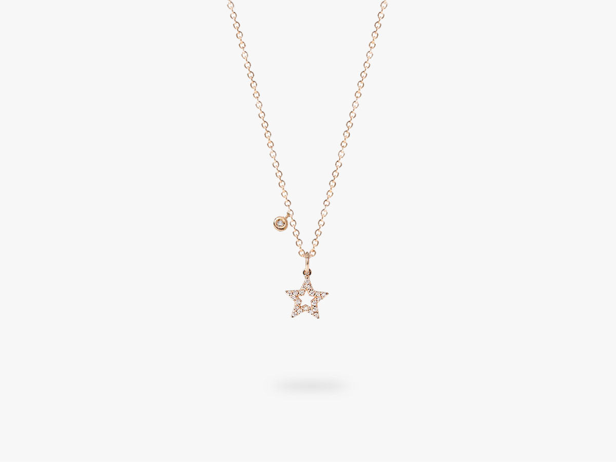 Open Star Diamond Necklace