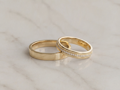 PURE Eheringe Set - Diamond Ligne