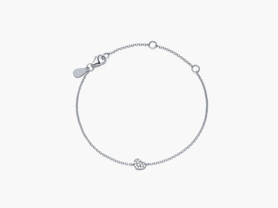 Petite diamond heart bracelet