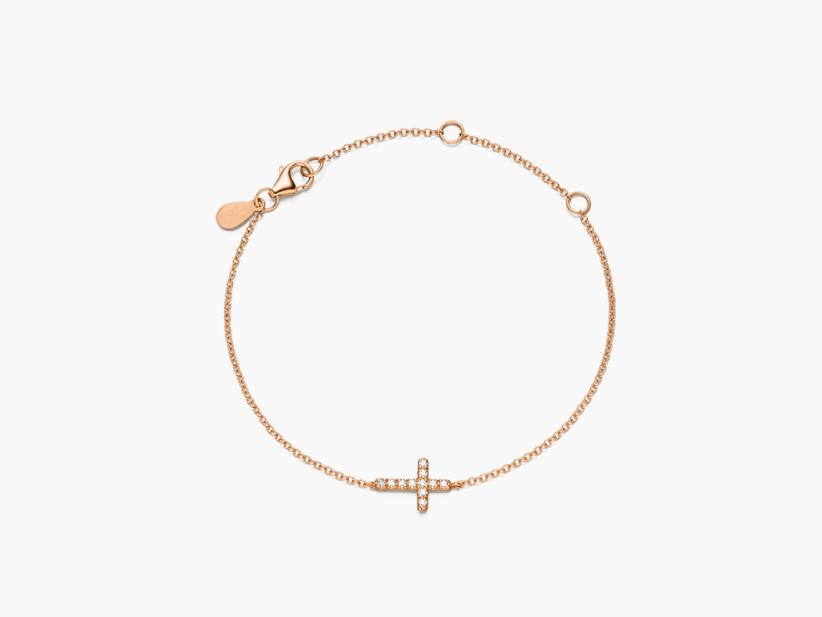Double-sided Diamant Kreuz Armkette