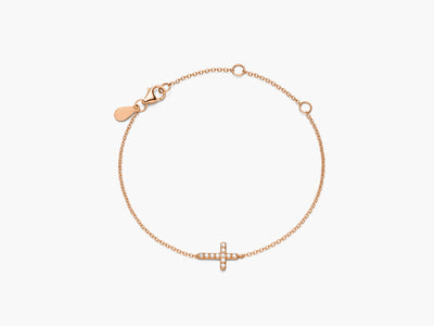 Petit collier de diamant croix