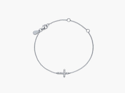 Petit collier de diamant croix