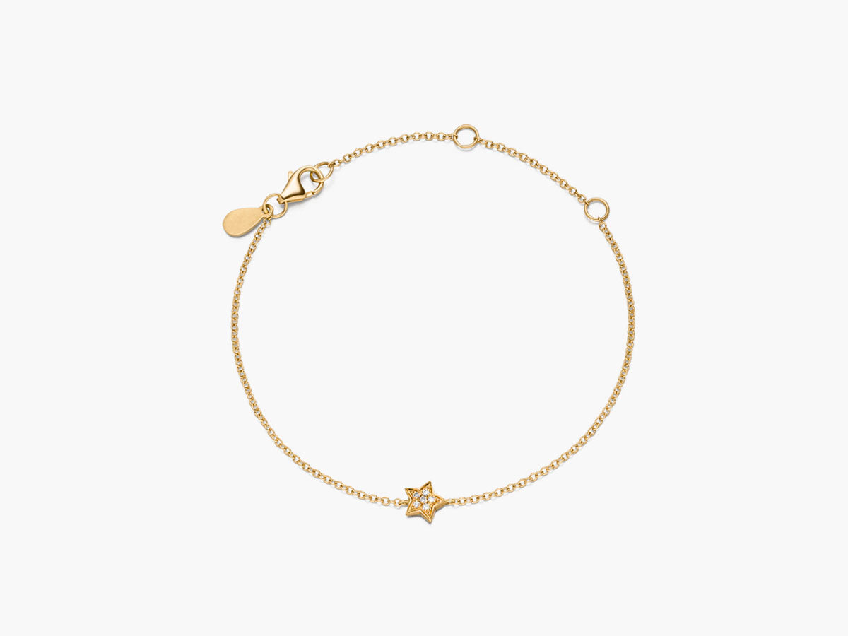 Petite chaîne de bras étoile diamant