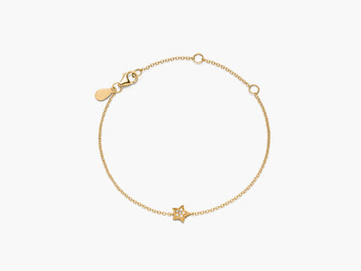 Petite chaîne de bras étoile diamant