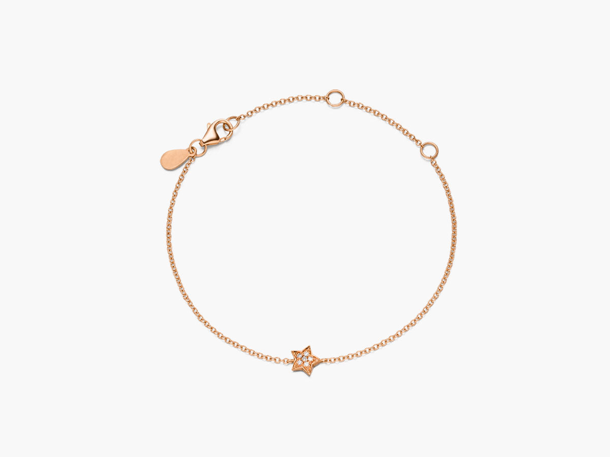 Petite chaîne de bras étoile diamant