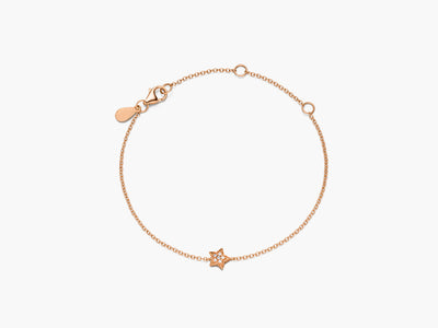 Petite chaîne de bras étoile diamant