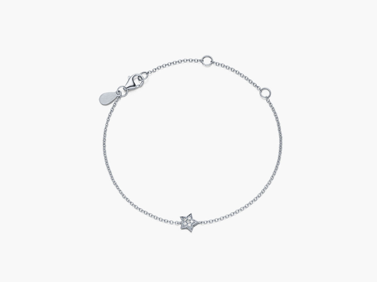 Petite chaîne de bras étoile diamant