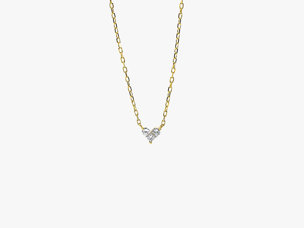 PETITE LOVE Diamant Herz Halskette