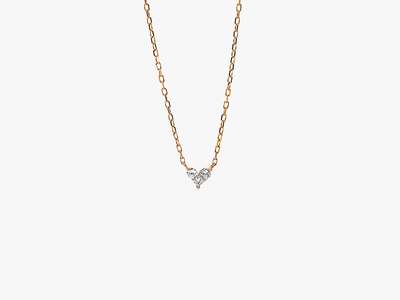 PETITE LOVE Diamant Herz Halskette