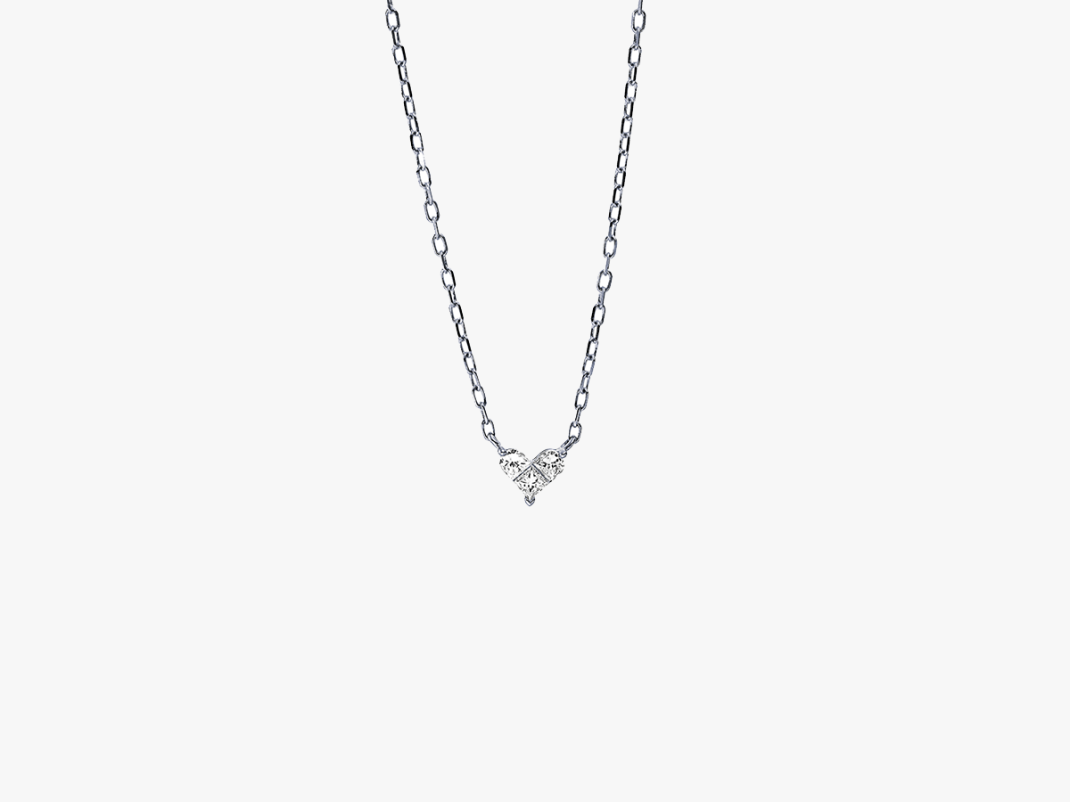 PETITE LOVE Diamant Herz Halskette