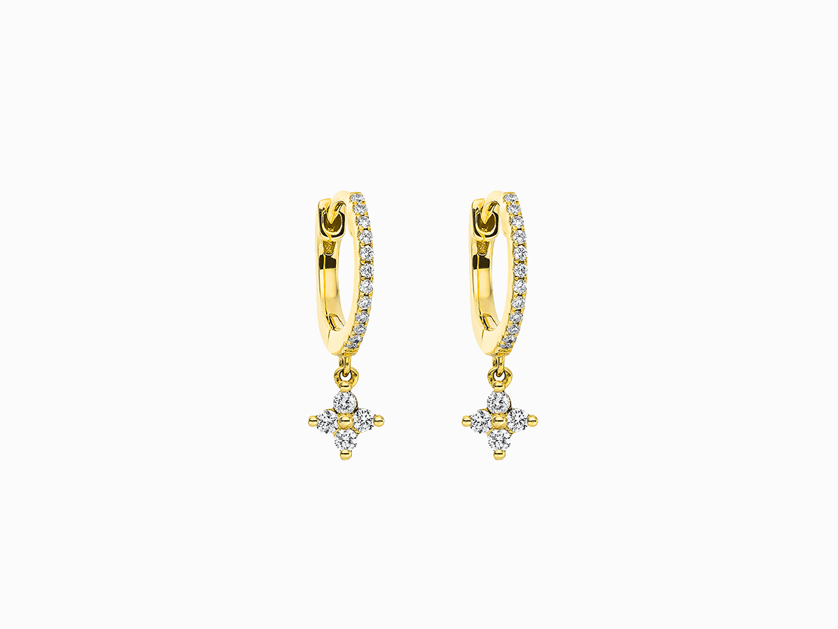PETITE STELLA Diamond Creoles