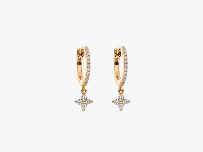 PETITE STELLA Diamond Creoles