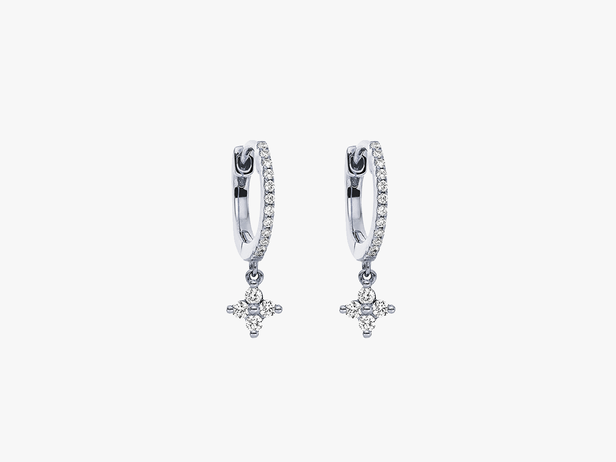 PETITE STELLA Diamond Creoles