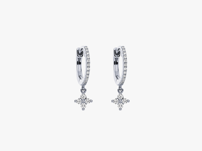 PETITE STELLA Diamond Creoles