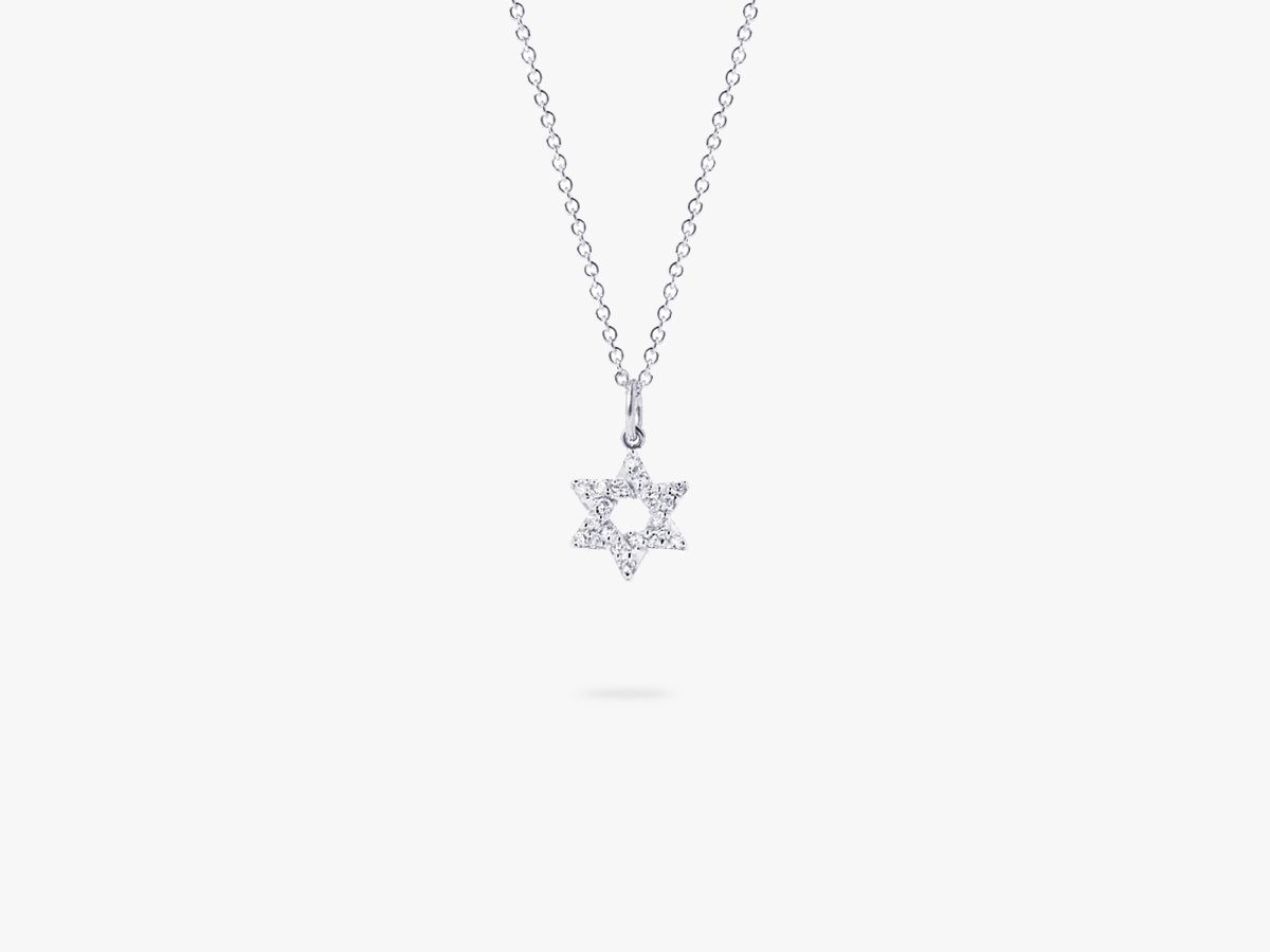 Petite Star of David Diamond Necklace