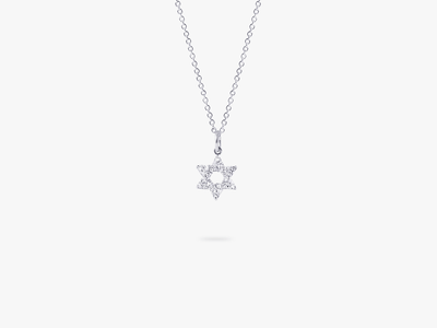 Petite Star of David Diamant Halskette