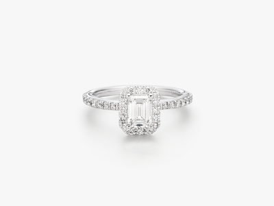 PROMISE Emerald Halo Verlobungsring