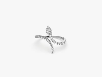 SERPENTINA - filigree diamond snake ring