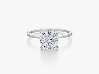 CUSHION CUT - SIGNATURE Skinny Setting Verlobungsring