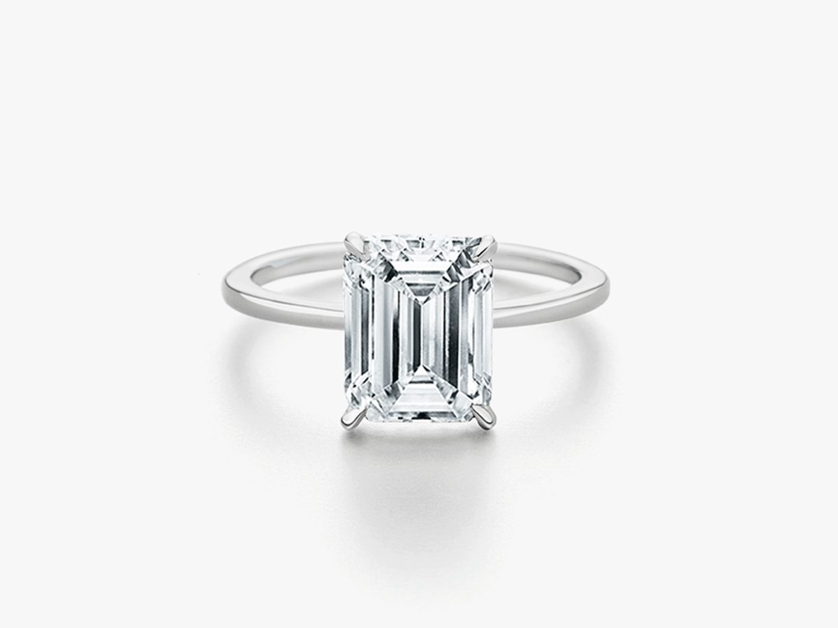 EMERALD CUT - SIGNATURE Skinny Setting Verlobungsring